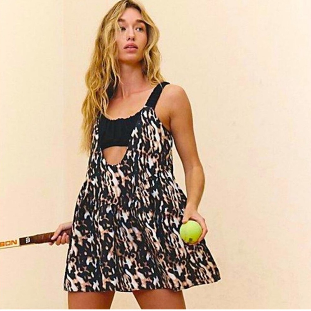 FP Movement by Free People Black and White Patterned Top (Top only)